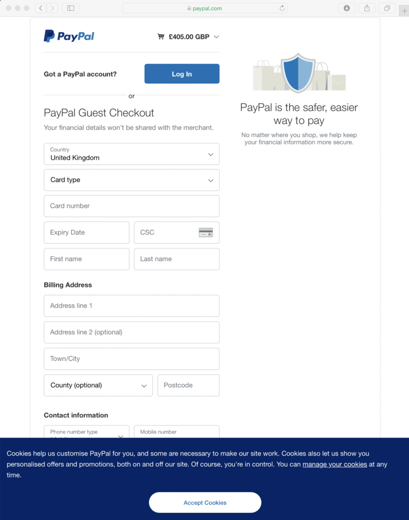 Holiday Home Bookings Payment By Paypal
