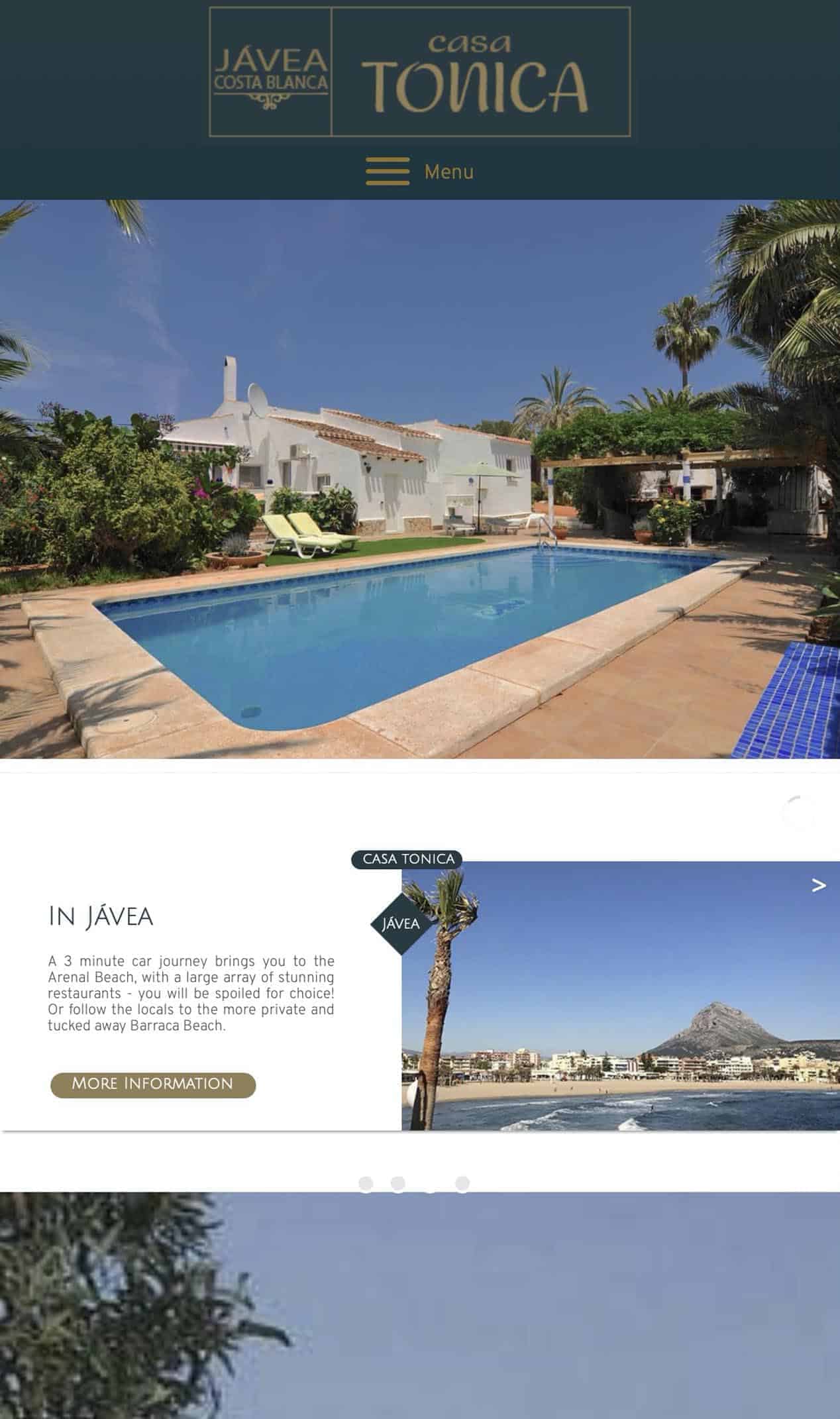 Spanish Holiday Villa Web Design